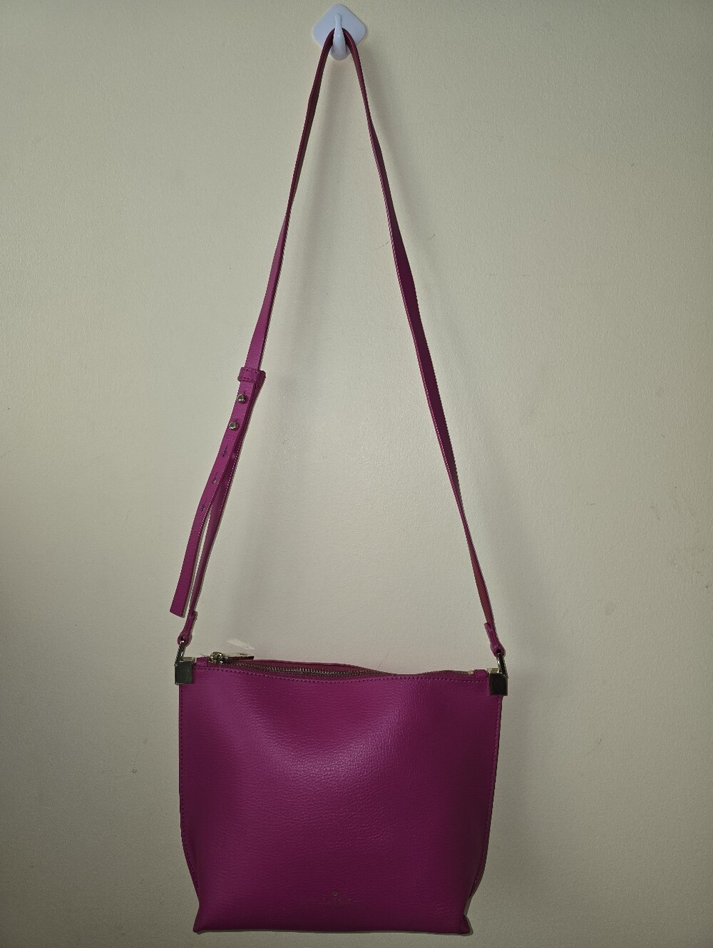 Kate Spade Foster Court Pepper Pink Pebbled Leather Crossbody Tassel Bag